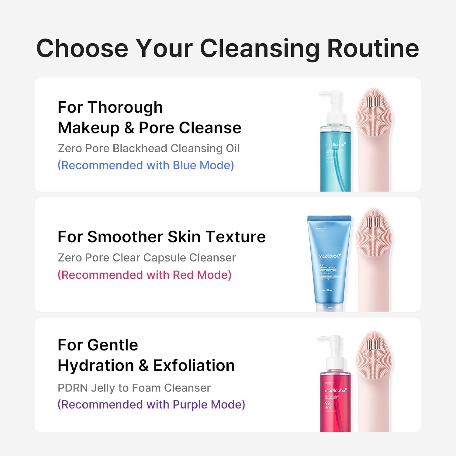 image:imagemedicube Mini Booster Pro Plus Full Facial Device Set 3in1 Korean Facial Device for Makeup Removal amp Pore Cleansing Skin Definition amp Body Care Skincare Boost with 3 Modes PinkPink