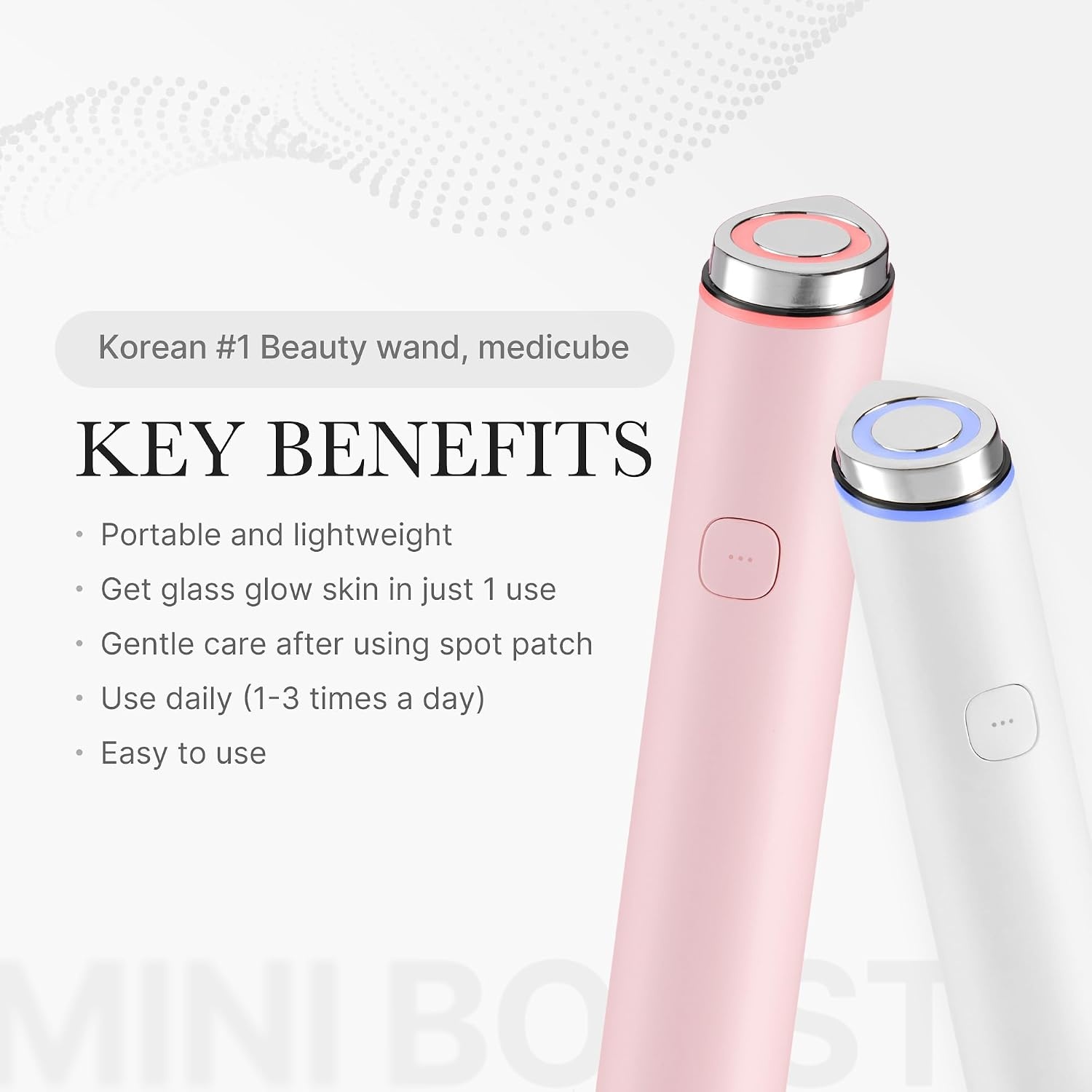 image:imagemedicube Mini Booster Pro White Affordable AtHome Facial Device for Beginners Portable Glow Booster for Glass Skin Boosting Skin Care Absorption Skincare for Teens Korean Skin CareWhite