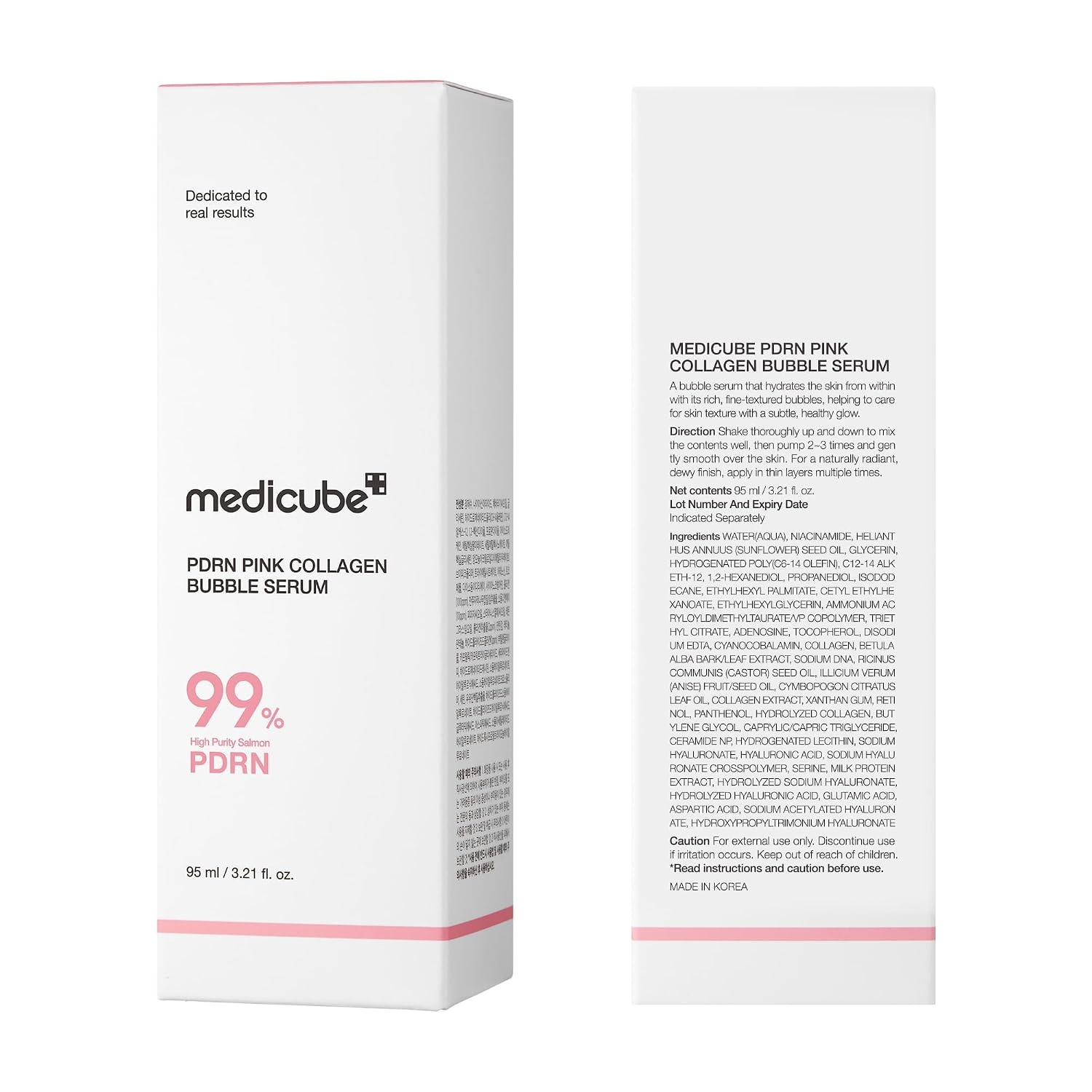 image:imagemedicube PDRN Pink Collagen Bubble Serum BubbletoGlow Firming Care Bubble Serum with PDRN amp Collagen Lightweight FastAbsorbing for Radiant Plump Skin Korean Skincare 321 floz