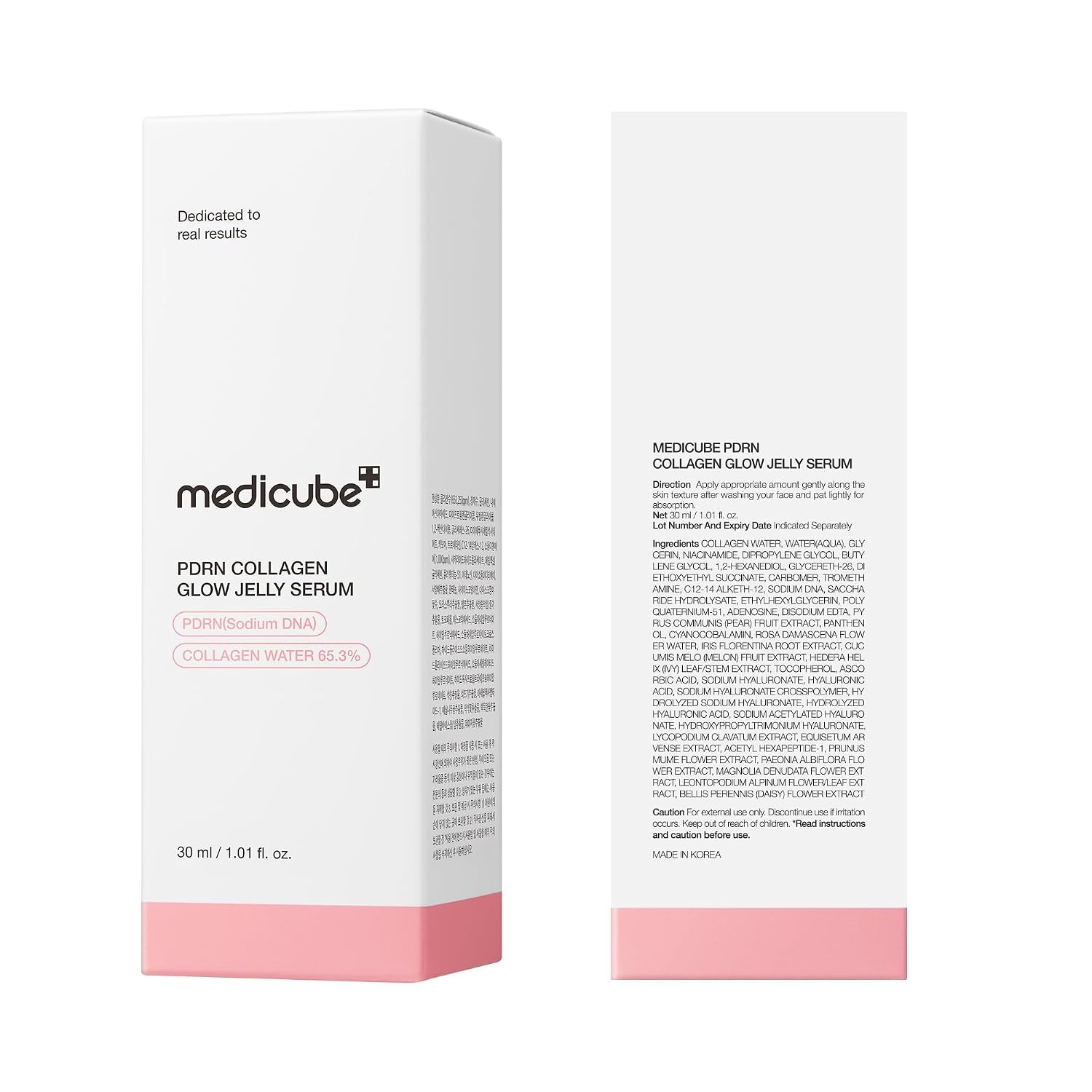 image:imagemedicube PDRN Pink Collagen Glow Jelly Serum Lightweight WaterJelly For Plump amp Supple Skin Radiance amp Elasticity Care Korean Skin Care 101 floz