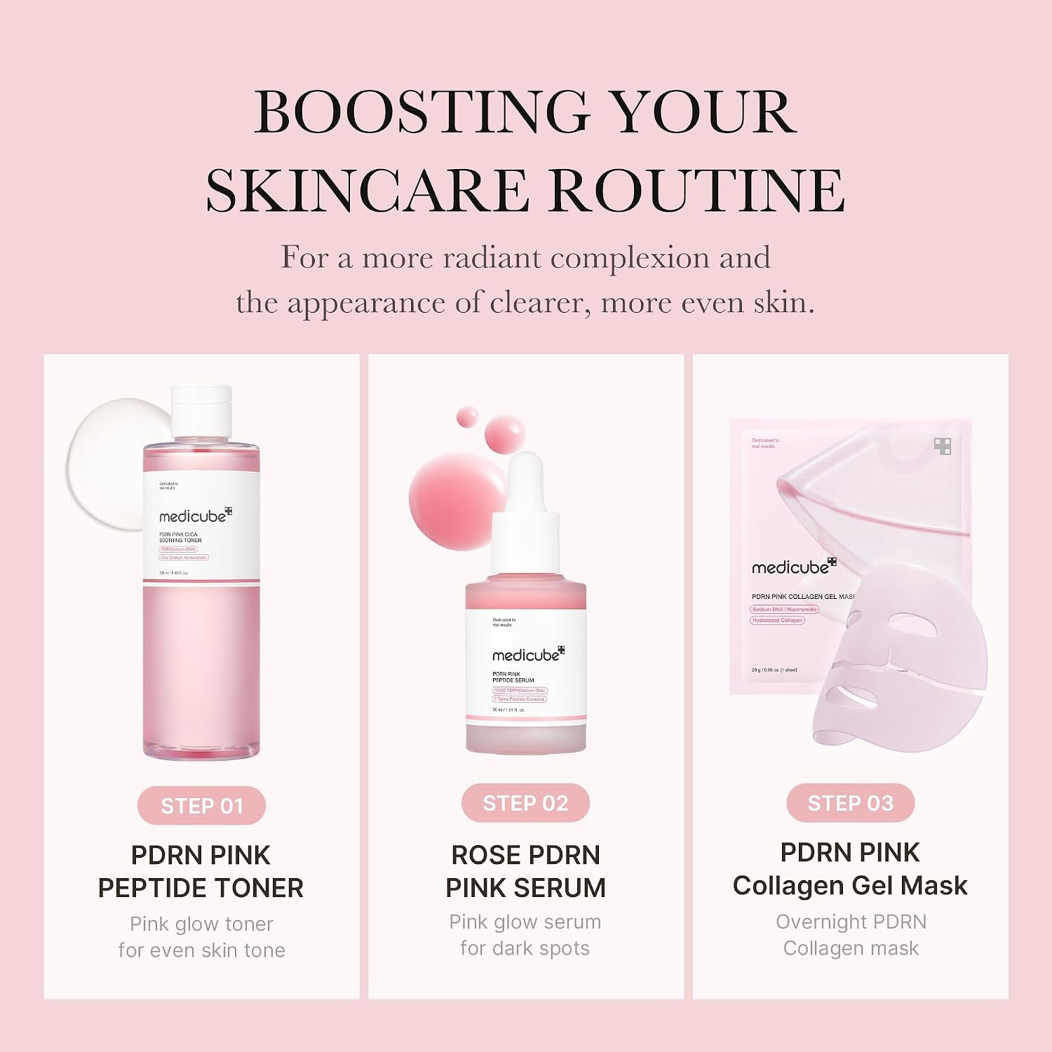 image:imagemedicube PDRN Toner Salmon DNA PDRN CICA Soothing Toner Lightweight Watery Toner with PDRN Niacinamide Peptides For Uneven Skin Tone amp Soothing Korean Skincare 845 fl ozSalmon PDRN Watery