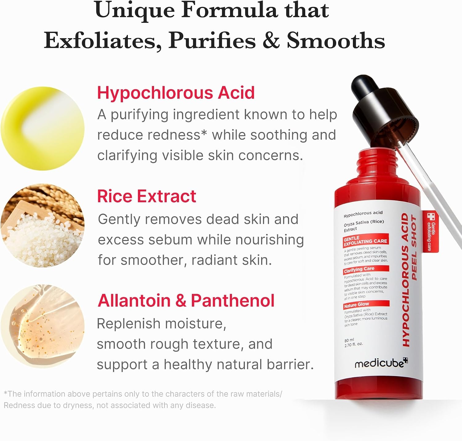 image:imagemedicube Peel amp Swipe Duo Hypochlorous Acid Rice Peel Shot and Red Succinic Pad for Smooth Clear Skin Gentle Exofoliating Duo Korean Skincare Set