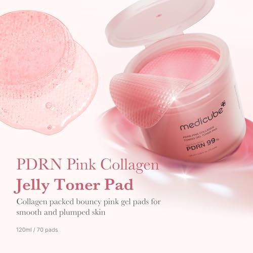 image:imagemedicube Pink PDRN Day amp Night Care Duo Salmon DNA PDRN Caffiene Overnight Wrapping Peel Off Facial Mask and Salmon DNA PDRN Pink Collagen Jelly Pad
