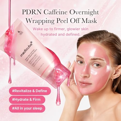 image:imagemedicube Pink PDRN Day amp Night Care Duo Salmon DNA PDRN Caffiene Overnight Wrapping Peel Off Facial Mask and Salmon DNA PDRN Pink Collagen Jelly Pad