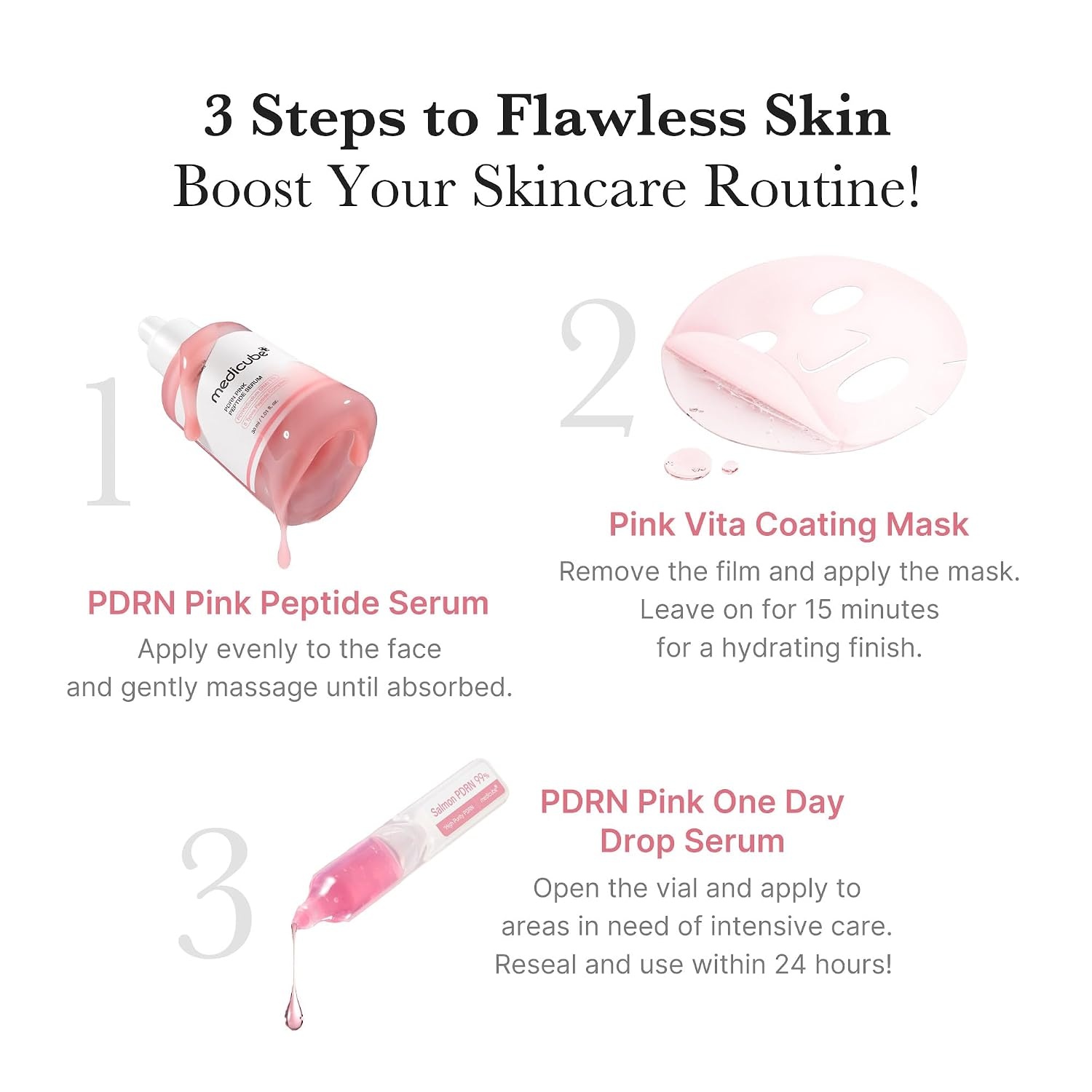 image:imagemedicube Pink PDRN Trio Gift Set for Glass Glow Skin