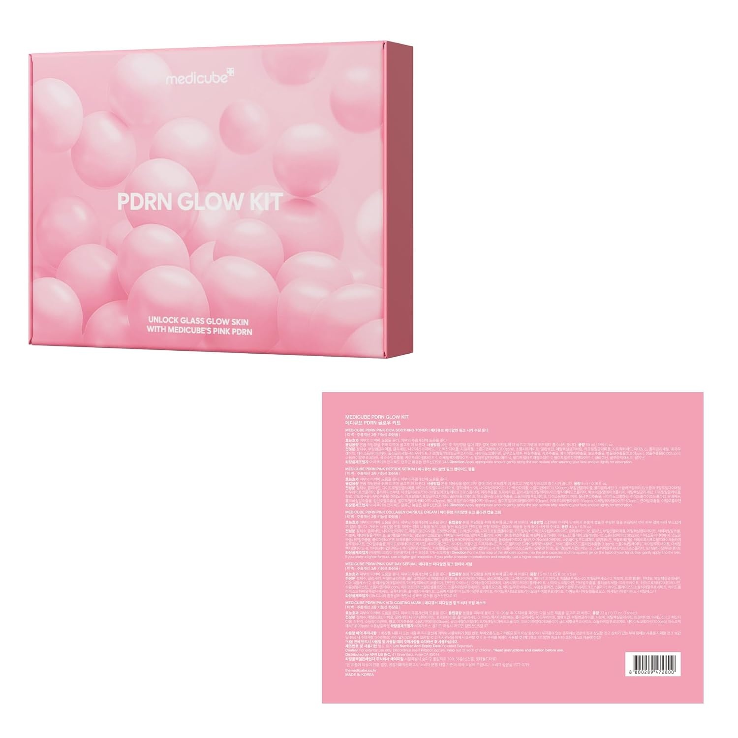 image:imagemedicube Salmon DNA PDRN Glow Kit Travel Essential Mini Skincare Set Glass Glow Mini Skincare Set with Toner Serum amp Sheet Mask For Hydrating Firming Moisturizing Korean SkincarePDRN Glow Kit