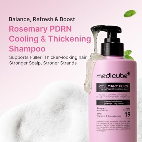 image:imagemedicube Shampoo and Hair Mask Duo Rosemary PDRN Shampoo and Hair Mask for Clarifying amp Thickening and Damage Hair Care Korean Hair Care