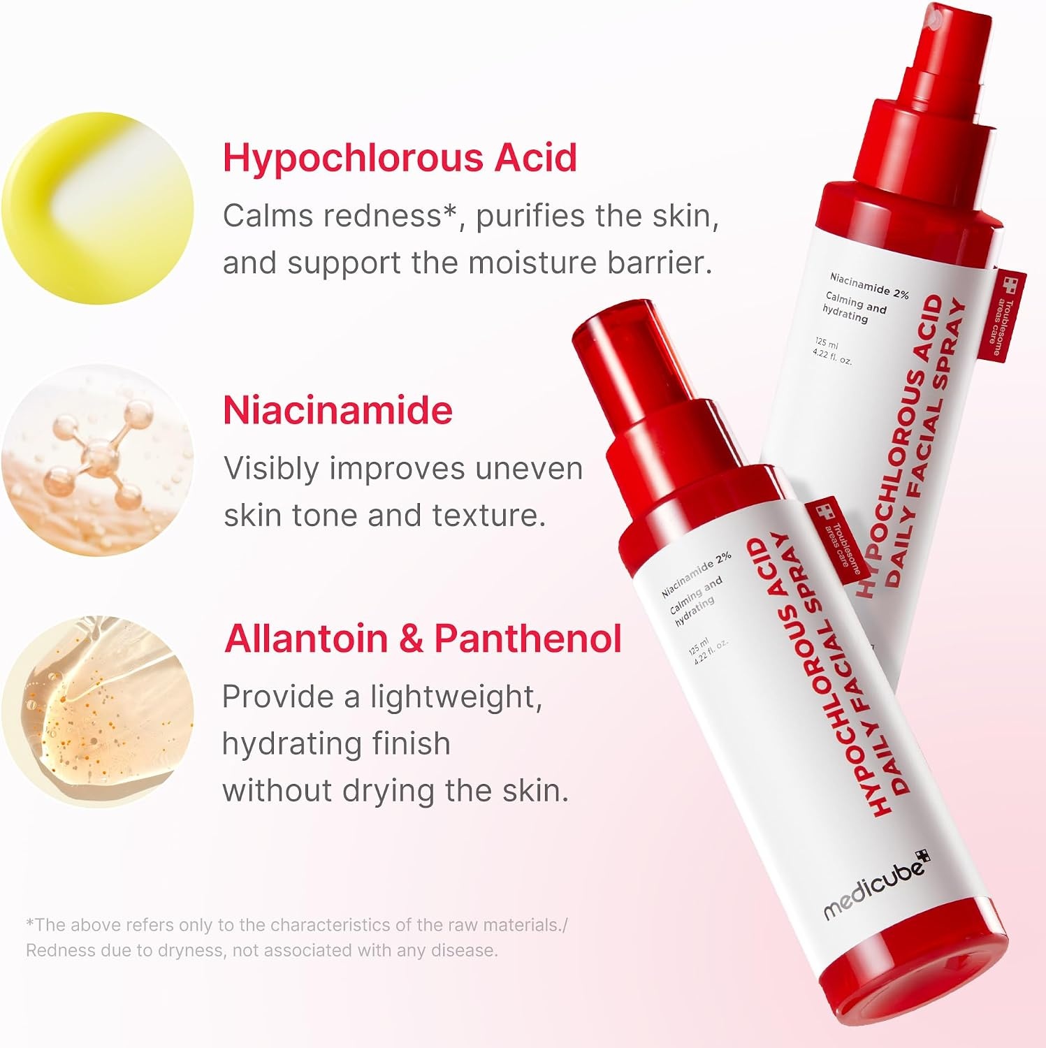 image:imagemedicube Swipe amp Spray Red Duo for Troubled Skin Red Succinic Acid Panthenol Facial Peeling Pads and Power Soothing Spray