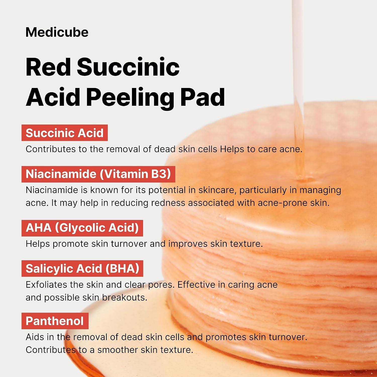 image:imagemedicube Swipe amp Spray Red Duo for Troubled Skin Red Succinic Acid Panthenol Facial Peeling Pads and Power Soothing Spray