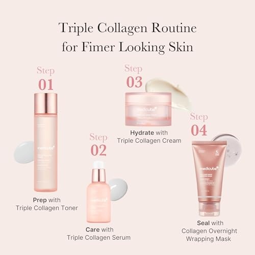 image:imagemedicube Triple Collagen Nourish and Hydrate Duo Triple Collagen Cream and Triple Collagen Serum Niacinamide Hyaluronic Acid for Glowing FimerLooking Skin Korean Skincare Gifts for Women