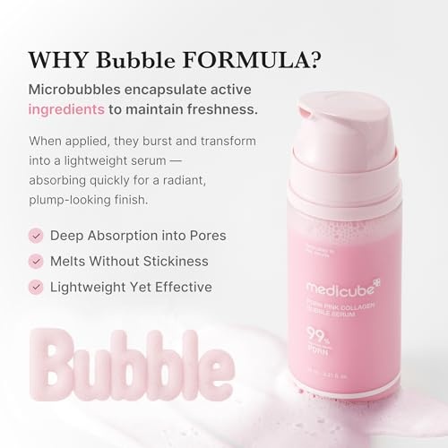 image:imagemedicube Viral Bubble Serum and Jelly Brush Duo PDRN Pink Collagen Bubble Serum and Jelly Brush Lightweight BubbletoGlow Firming Skincare amp Easy Applicator Korean Skincare