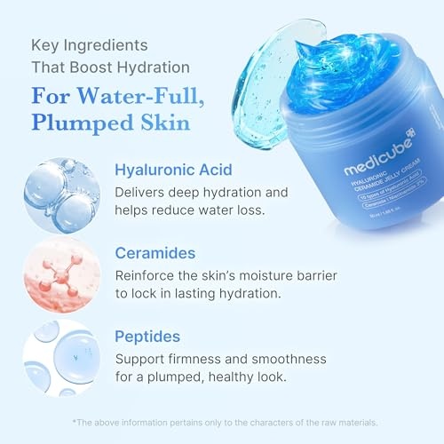 image:imagemedicube Viral Jelly Cream Duo Hyaluronic Acid and Collagen Jelly Cream Collagen and Hyaluronic Acid for Boosting Hydration and Glow Korean Skincare Gifts for Women Skin Care Set