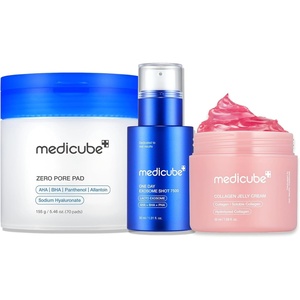 medicube Affordable Trio for Pore & Texture Care: Zero Pore Pads 2.0 and Zero Exosome Shot 7,500 PPM Spicule Facial Serum and Collagen Jelly Cream(50ml) | Korean Skincare Set, Gift Sets