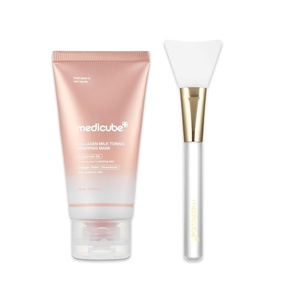 medicube Collagen Milky Glazed Wrapping Mask & Jelly Brush Duo | Daytime Wrapping Mask for Instant Radiance and Glazed Skin | Prep, Hydrate, and Glow with 130Da Collagen and Milk Protein