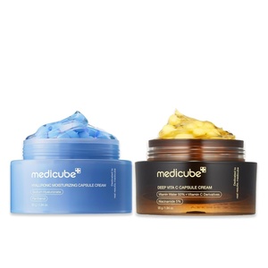 medicube Daily Hydration Capsule Duo: Hyaluronic Acid Cream and Deep Vitamin C Capsule Cream | Radiance Boosting and Soothing Daily Moisturizer Set for Balanced, Hydrated, and Healthy Skin