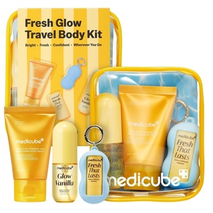 medicube Fresh Glow Body Kit | Travel-Ready Hair & Body Set | Mini body wash, deodorant and hair & body fragrance mist for fresh glow body. Kojic Acid for Brightening