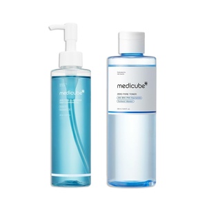 medicube Glass Glow Flawless Pore Care Duo: Zero Pore Blackhead Cleansing Oil and Zero Pore Toner