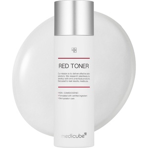 medicube Red Toner 2.0 for Sensitive, Dry Skin | Low-Irritation Toner for Soothing & Hydration – Formulated with BHA, Niacinamide & Adenosine, Korean Skincare, 3.38 fl. oz