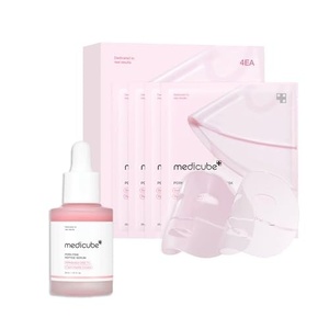 medicube Salmon DNA PDRN Duo for Beginner: PDRN collagen jelly gel mask (4ea) and PDRN Pink Peptide Serum, Pink glow serum