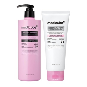 medicube Shampoo and Hair Mask Duo: Rosemary PDRN Shampoo and Hair Mask for Clarifying & Thickening and Damage Hair Care | Korean Hair Care
