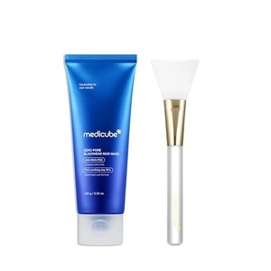 medicube Zero Pore Blackhead Mud Mask with Jelly Brush | Deep Pore Care, Smooth & Clear Skin | Korean Skincare, Skincare Set