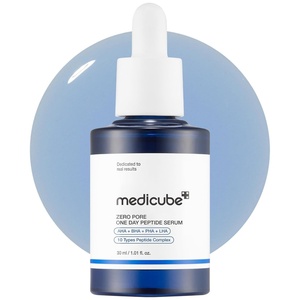 medicube Zero Pore One Day 10 Peptide Serum | Pore Refining & Oil Balancing Serum – AHA BHA PHA LHA, Copper Peptide, GHK-Cu, Daily Pore Care, Korean Skincare, 1.01 fl oz