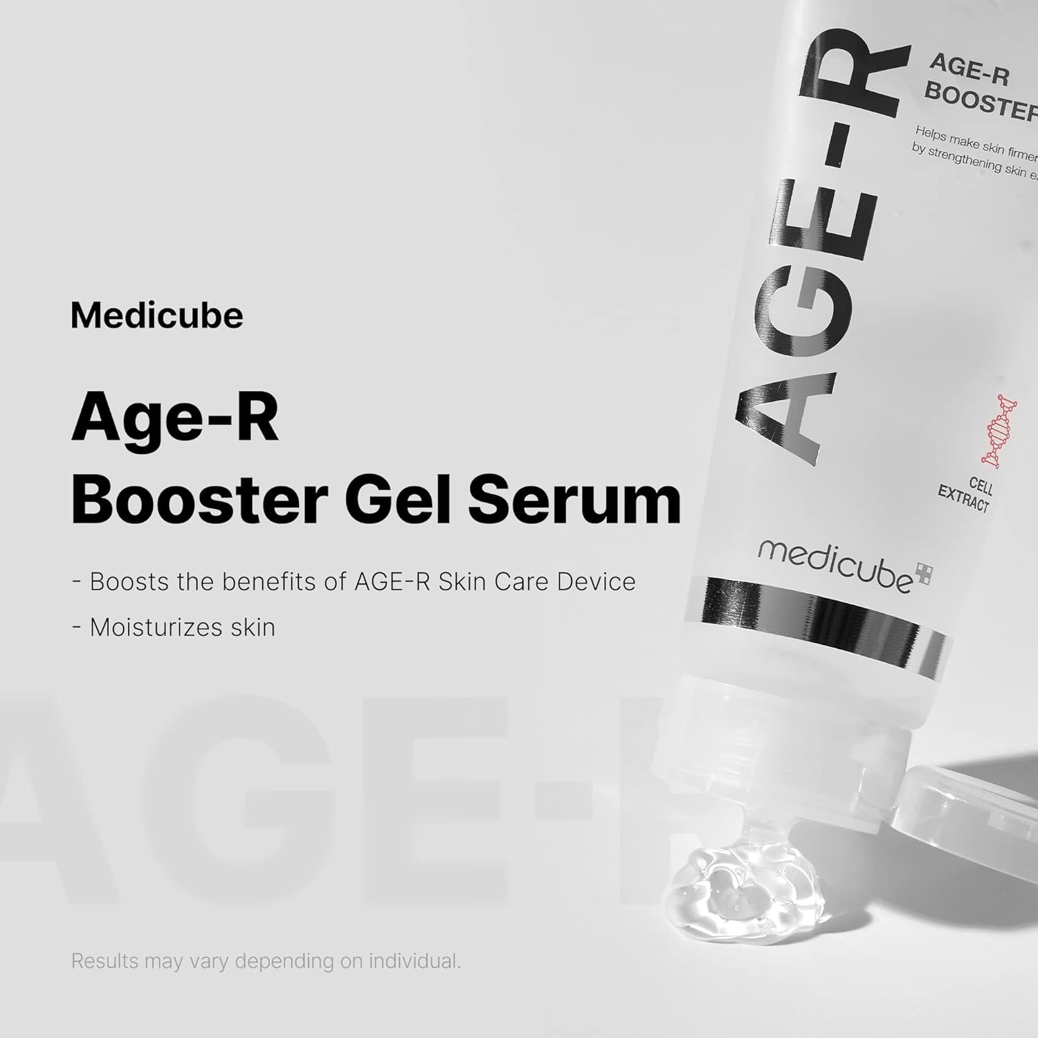 image:imageMedicube AgeR Booster Gel Serum for Skin Care Devices Moisturizing and Nourishing Facial Serum with Plant Stem Cell Extract Hyaluronic Acid Collagen Hypoallergenic Korean Skin Care