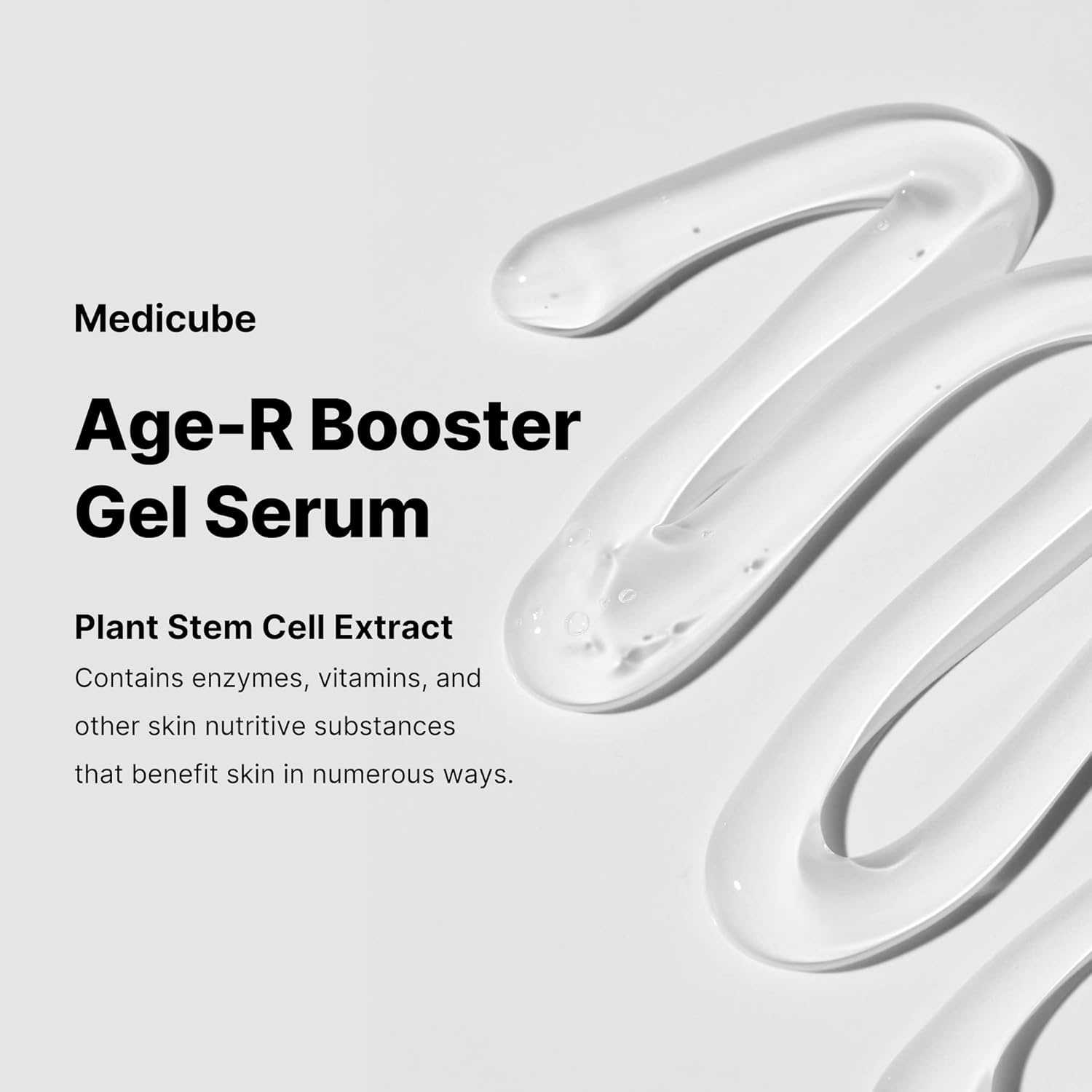 image:imageMedicube AgeR Booster Gel Serum for Skin Care Devices Moisturizing and Nourishing Facial Serum with Plant Stem Cell Extract Hyaluronic Acid Collagen Hypoallergenic Korean Skin Care
