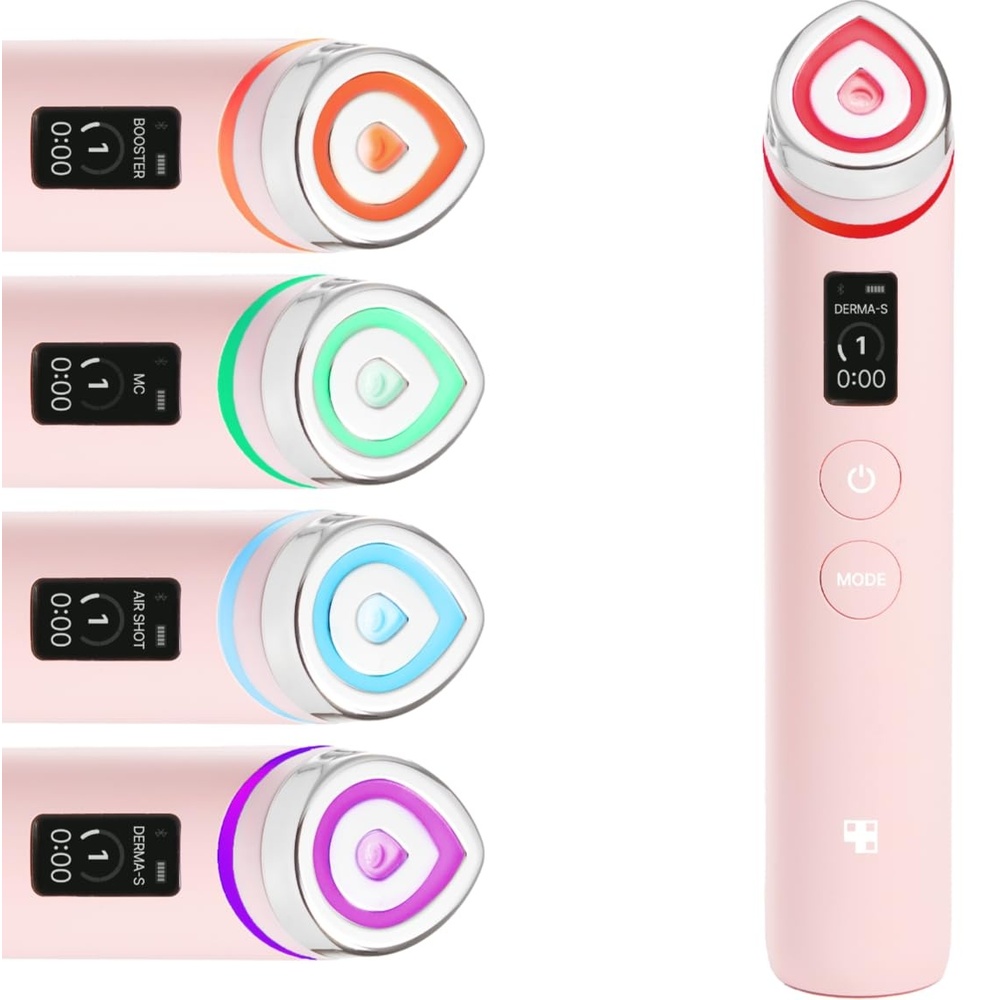 image:imagemedicube Booster Pro 6in1 Real Glass Glow Beauty Massager for Clear Radiant FirmerLooking Skin Korean Skin Care PinkPink