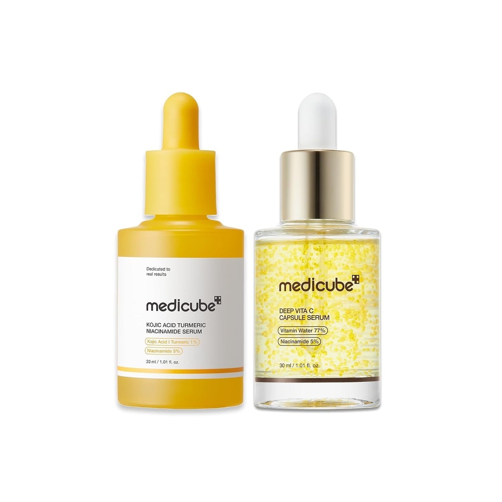 image:imagemedicube Deep Vita C Clear Capsule Serum Duo Kojic Acid Turmeric Capsule Serum and Deep Vita C Capsule  Tone Balancing Care Duo Korean Skincare