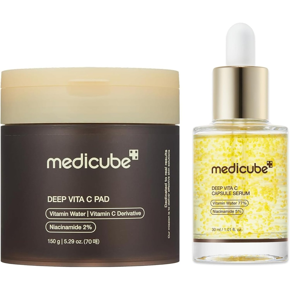 image:imagemedicube Deep Vita C Radiance Pad amp Serum Duo Deep Vita C Toner Pad and Vita C Serum Daily Tone prep for a Smooth Radiant Texture