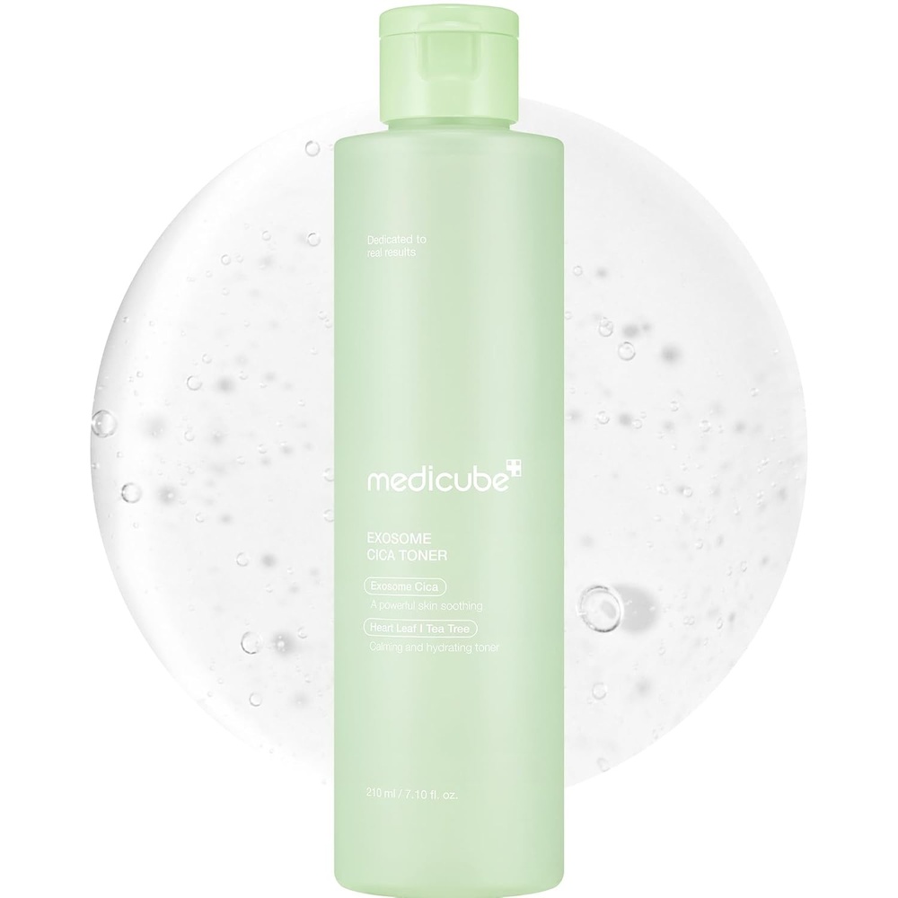 image:imagemedicube Exosome CICA Toner Daily Soothing Toner with Exosome CICA Heartleaf Tea Tree 12 Kinds of CICA Low Irritation Sebum Care Korean Skin Care for Stressed Skin 210ml 710 floz