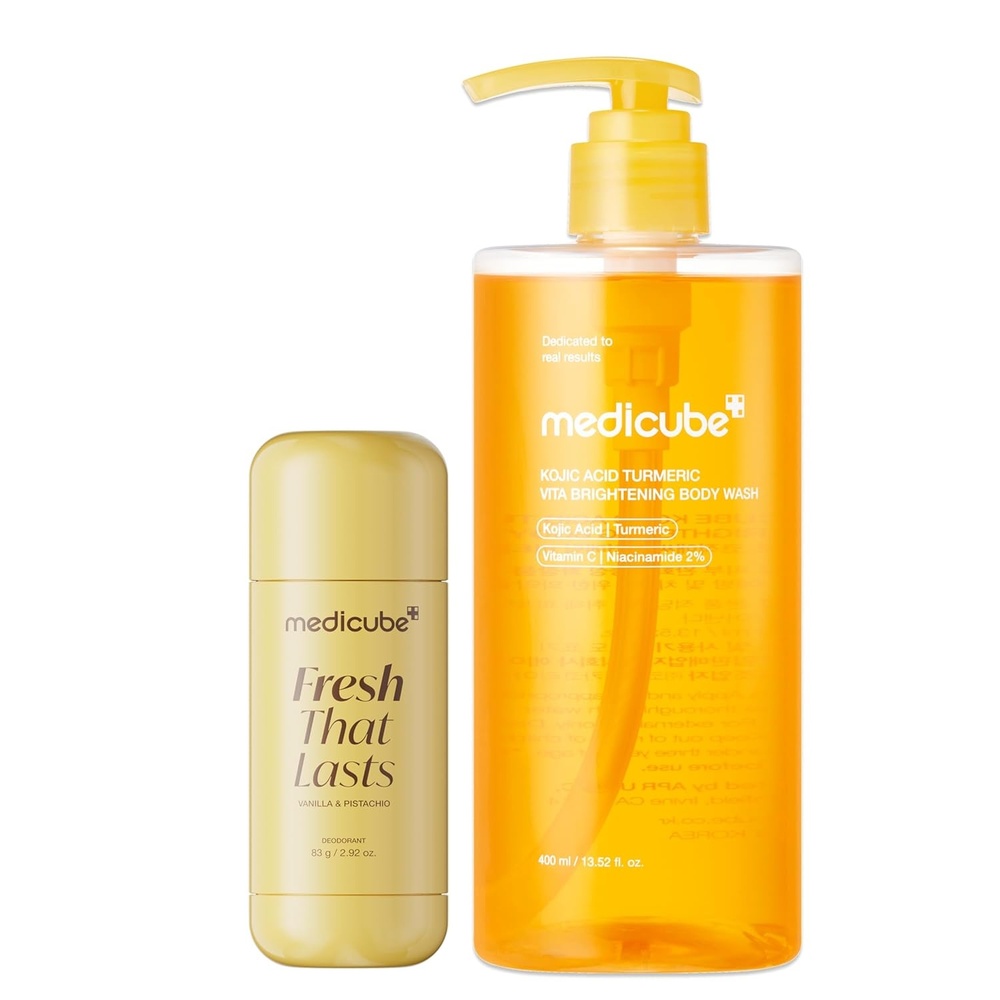 image:imagemedicube Fresh amp Confident Body Care Duo Kojic Acid Body Wash amp Vanilla Pistachio Deodorant Stick Brightening Care Refreshing Cleanse amp Odor Control Korean Body Care