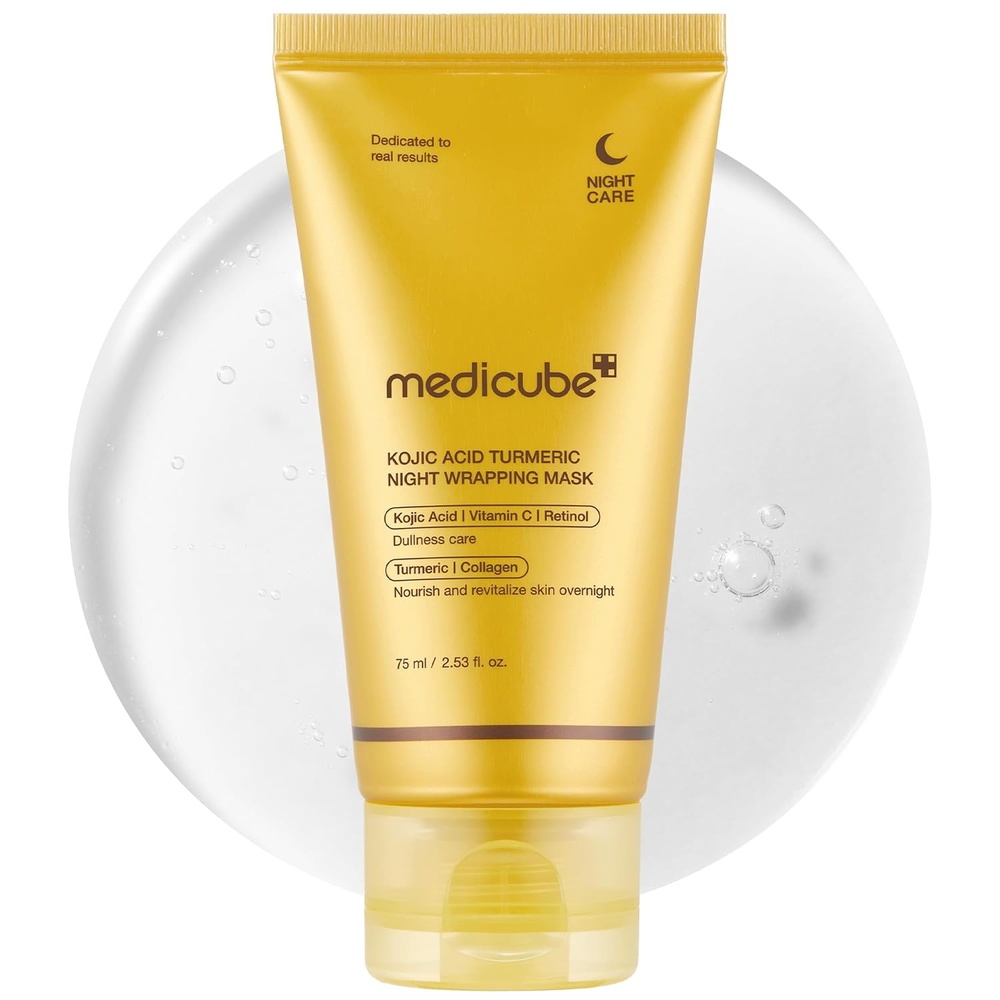 image:imagemedicube Kojic Acid Turmeric Overnight Wrapping Peel Off Mask Brightens amp Defends Against Skin Stress for a Clear Glowing Complexion Korean Skincare 253 fl oz