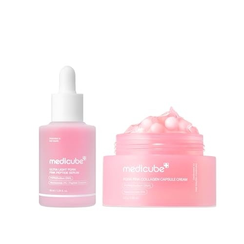 image:imagemedicube PDRN Fresh Prep amp Capsule Glow Duo UltraLight Salmon PDRN Serum and Pink Capsule Cream Hydration Prep amp Moisture Seal with Salmon DNA