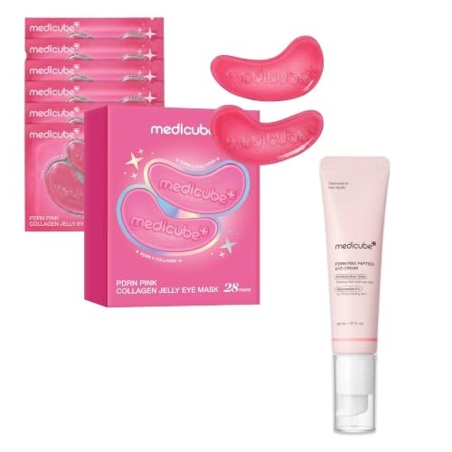 image:imagemedicube PDRN Pink Daily Eye Duo 28 Pairs PDRN Eye Patches and Eye Serum Firming Hydrating amp Eye Care Set for Puffy Tired Eyes Korean Skincare