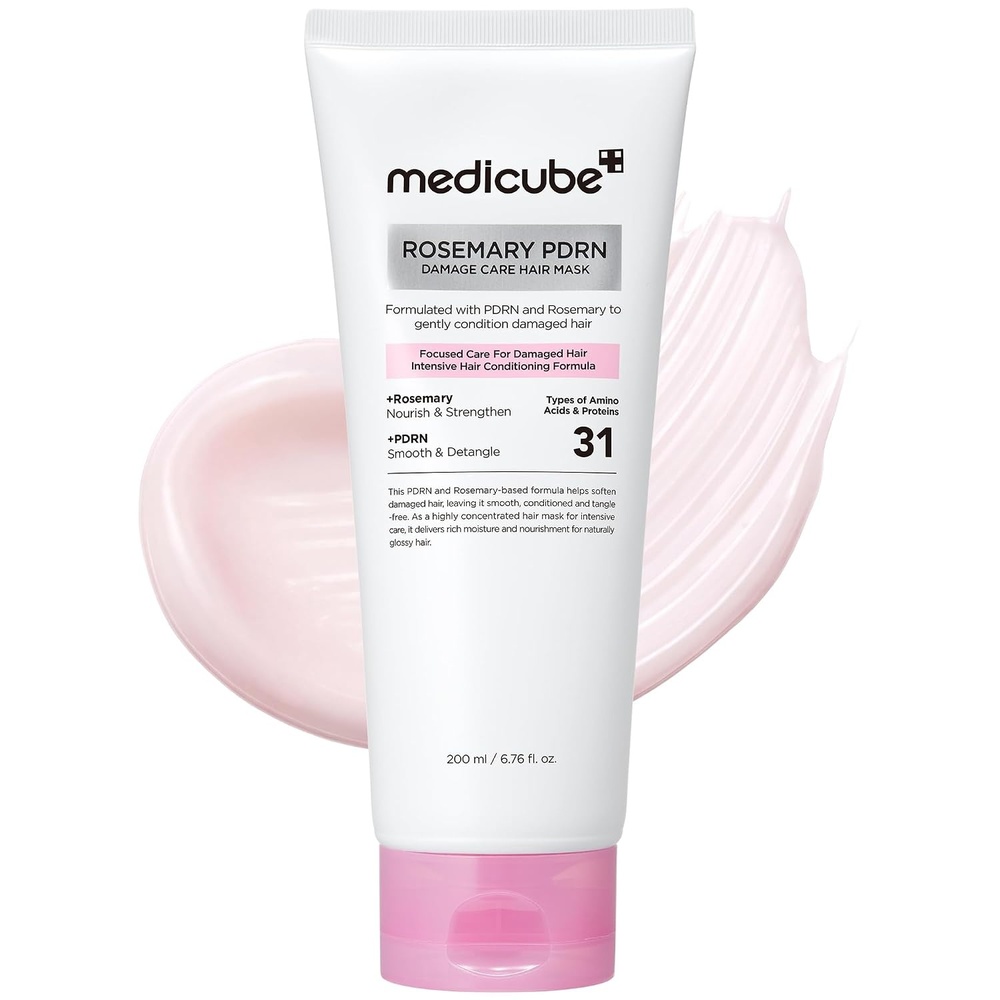 image:imagemedicube Rosemary PDRN Deep Damage Care Hair Mask 676 floz Intensive Bonding Care for OverDamaged Hair Liposome PDRN amp 31 Proteins for Silky Strong Glossy Hair Hair Care Product