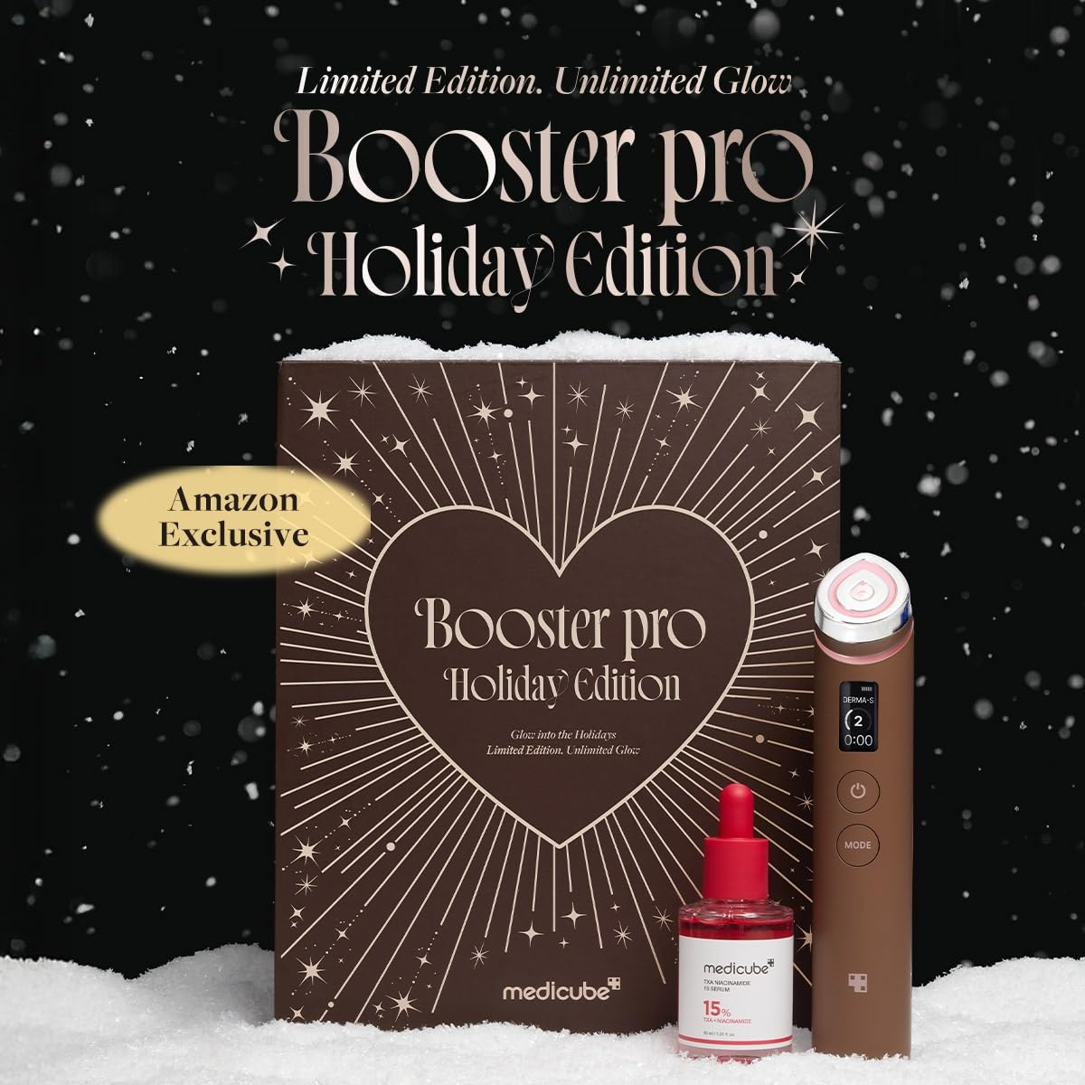 image:imagemedicube Booster Pro Holiday Gift Set Amazon Exclusive Limited Mocha Booster Pro TXA Niacinamide Serum Gift for Women amp Men Perfect for Holiday Gifting amp Self Care Korean Skin Care Kit