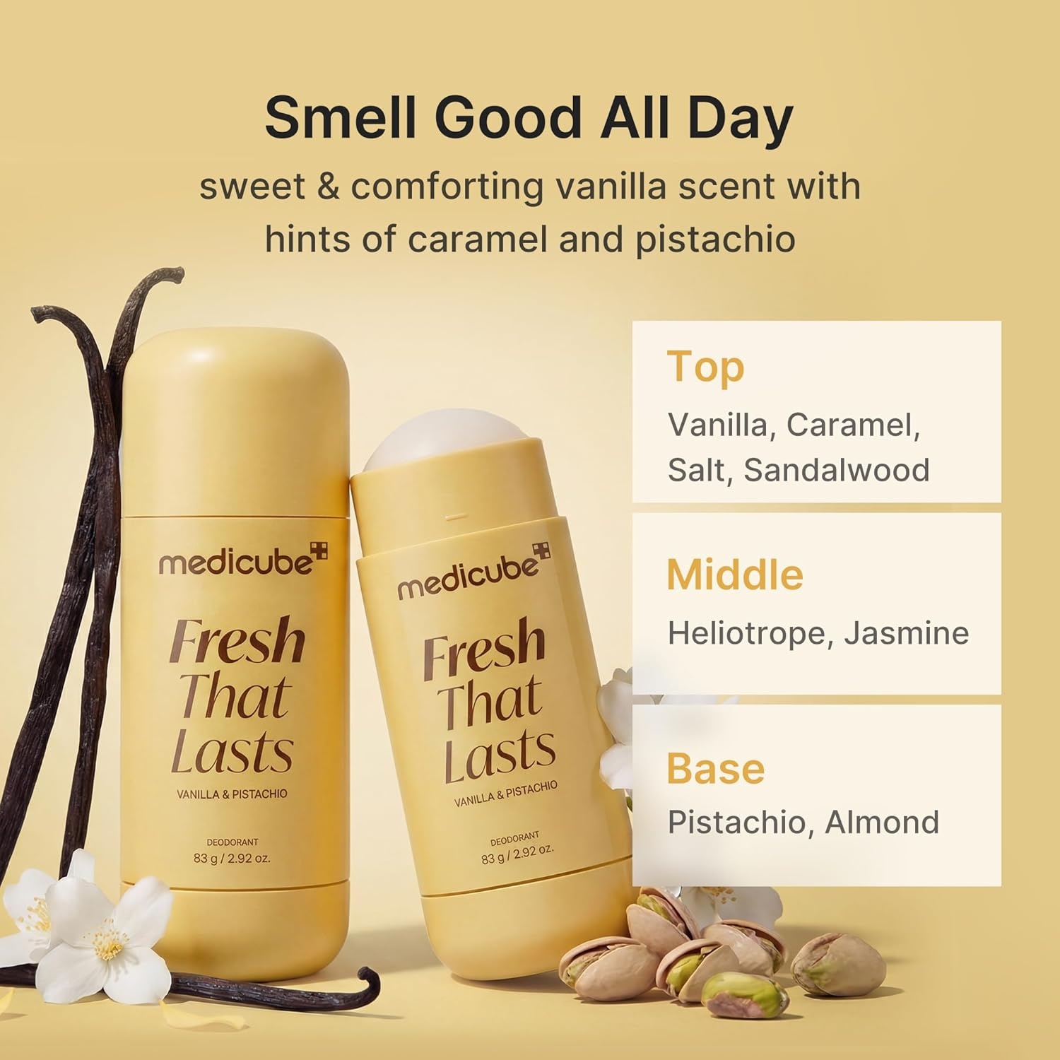 image:imagemedicube Fresh amp Confident Body Care Duo Kojic Acid Body Wash amp Vanilla Pistachio Deodorant Stick Brightening Care Refreshing Cleanse amp Odor Control Korean Body Care