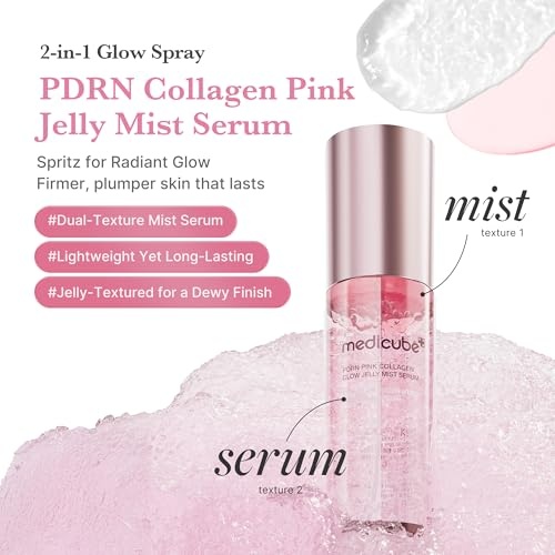 image:imagemedicube Glow Anytime Jelly Cream amp Mist Duo Collagen Jelly Cream and PDRN Jelly Mist Serum for At Home amp OntheGo Glow Korean Skincare Skincare Gift Set Gifts for Women
