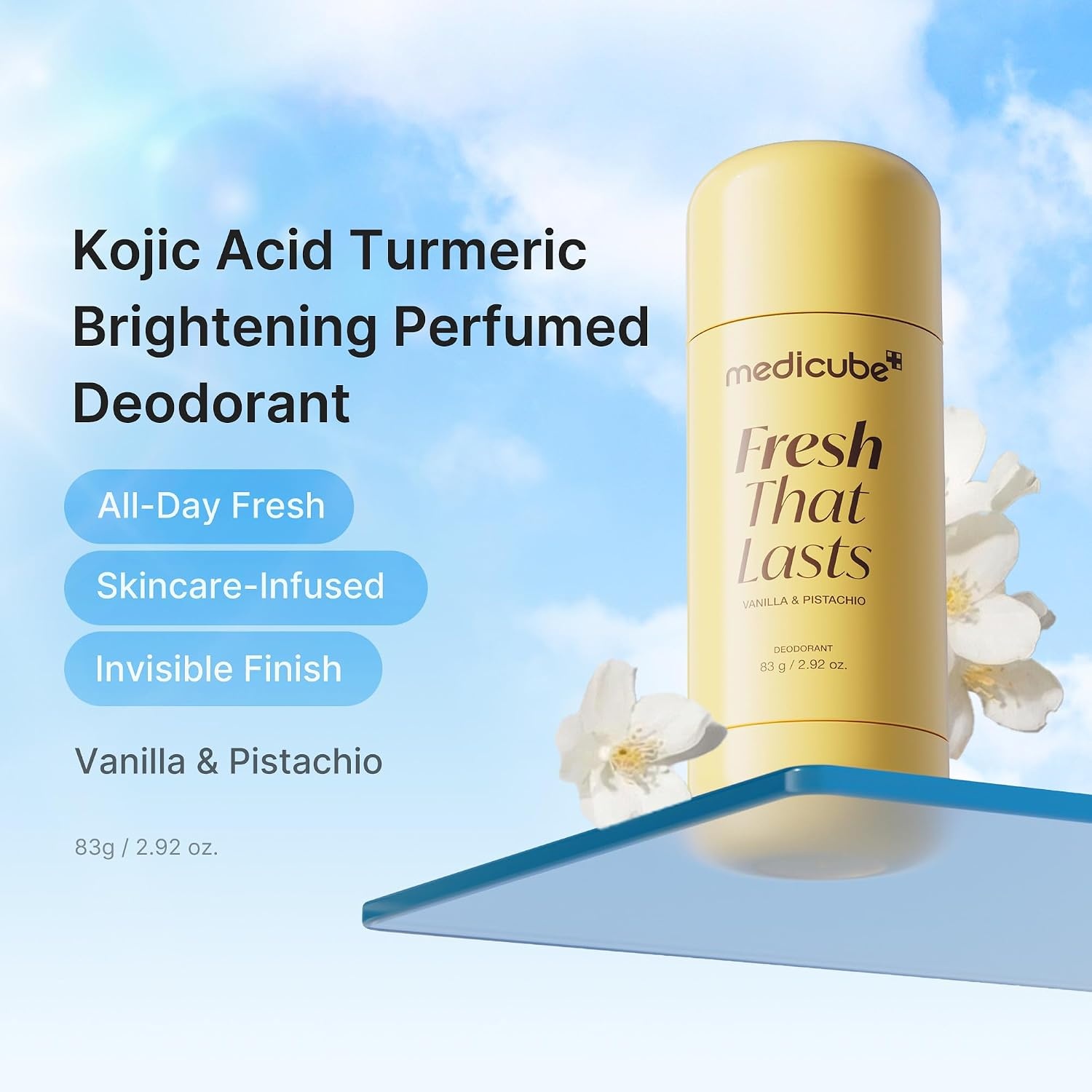 image:imagemedicube Glow Vanilla Layering Duo Vanilla Pistachio Deodorant and Hair amp Body Fragrance Mist Freshness Odor Care amp Sweet Gourmand Scent for AllDay Confidence Kojic Acid for Brightening amp Glow