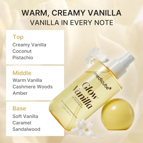 image:imagemedicube Glow Vanilla Layering Duo Vanilla Pistachio Deodorant and Hair amp Body Fragrance Mist Freshness Odor Care amp Sweet Gourmand Scent for AllDay Confidence Kojic Acid for Brightening amp Glow