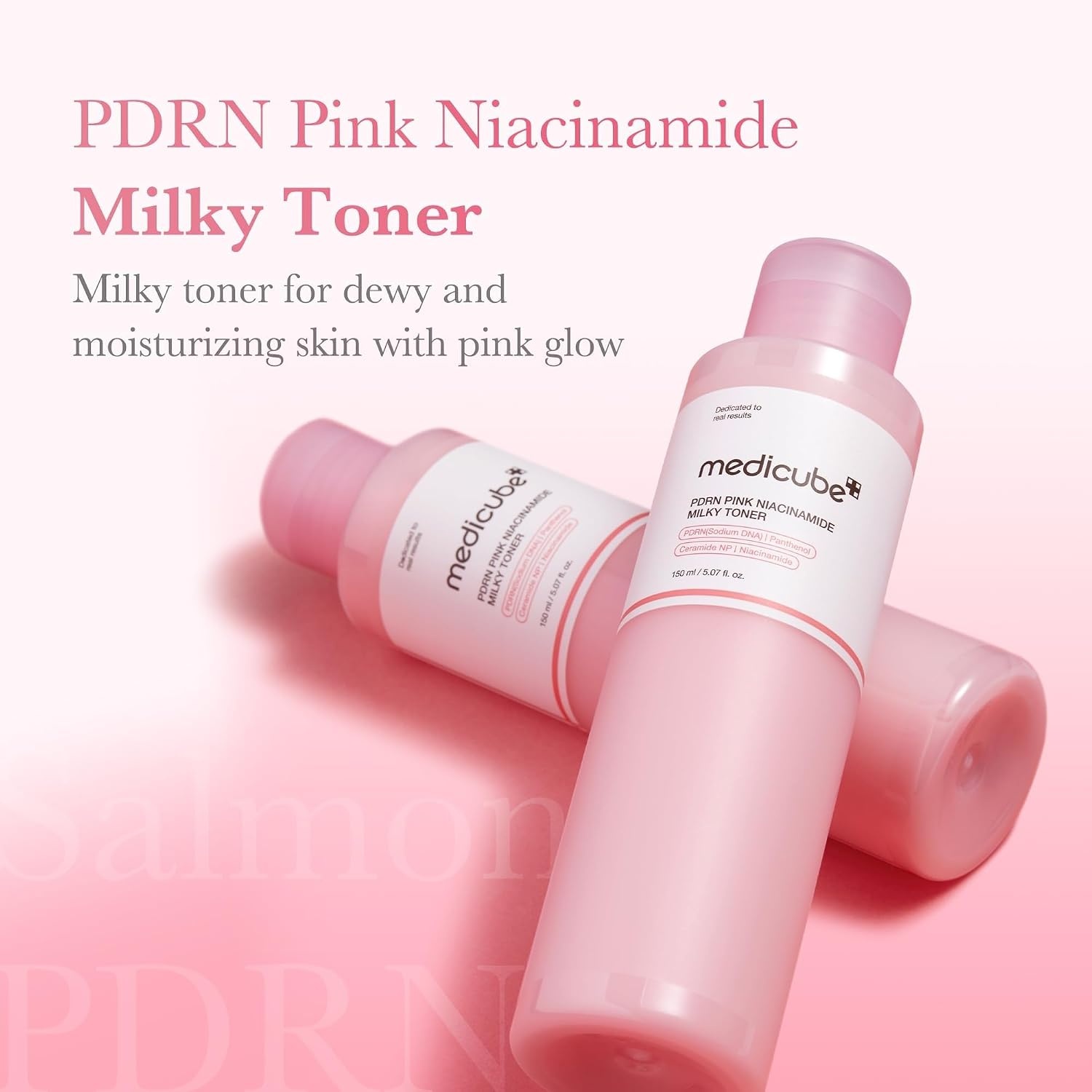 image:imagemedicube Milky Glazed Donut Skin Duo Collagen Glazed Milky Glow Wrapping Mask and PDRN Pink Niacinamide Milky Toner MoistureBoosting Toner and Mask for Radiant Glass Glow Skin