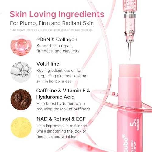 image:imagemedicube PDRN Eye Glow Duo PDRN Collagen Volume Multi Balm Stick and Caffeine Eye Patches Depuff Smooth Brighten Under Eyes Smile Lines Radiance amp Firming Korean Skincare Gifts for Women