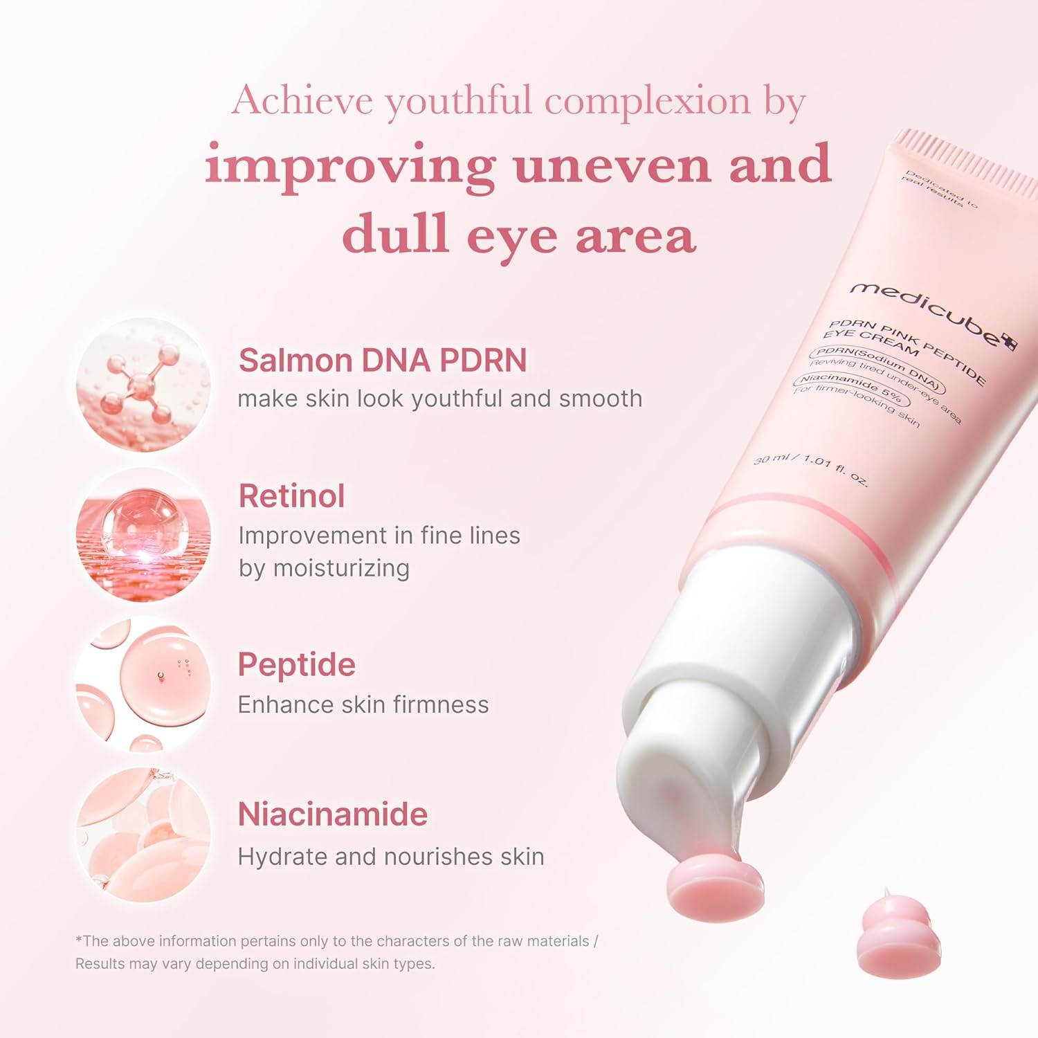 image:imagemedicube PDRN Pink Daily Eye Duo 28 Pairs PDRN Eye Patches and Eye Serum Firming Hydrating amp Eye Care Set for Puffy Tired Eyes Korean Skincare