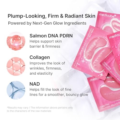 image:imagemedicube PDRN Pink Eye Revival Duo Jelly Eye Mask and Eye Serum Firm amp Hydrate for Look of Wrinkles Fine Lines Refresh for Puffy TiredLooking Eyes Korean Skincare