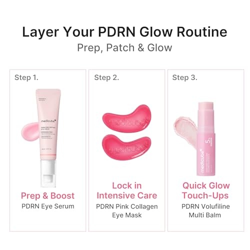 image:imagemedicube PDRN Pink Eye amp Glow Stick Duo 28 Pairs Jelly Eye Mask and Collagen Volume Multi Balm Stick Hydrate amp Boost Radiance and Firm Korean Skincare