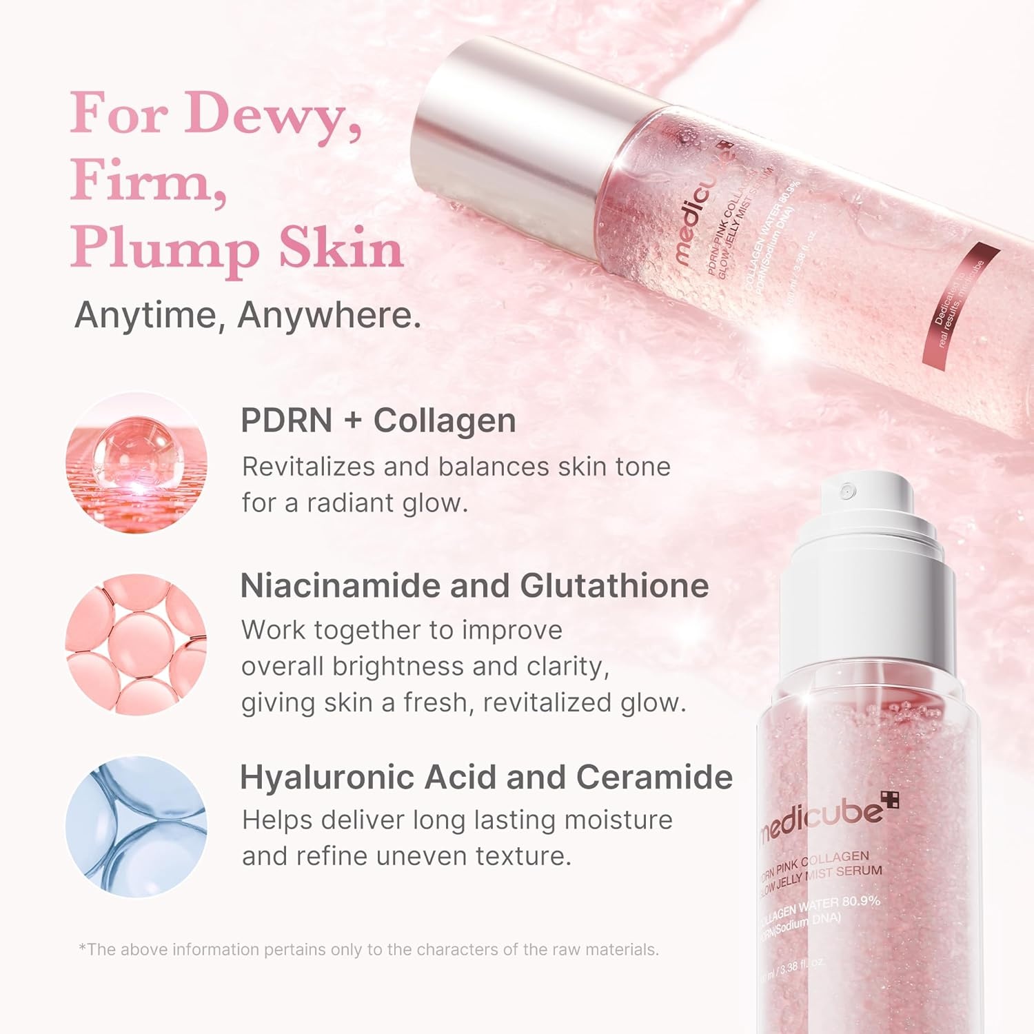 image:imagemedicube PDRN Sun Care amp Glow Duo Pink PDRN Collagen Jelly Mist Serum and Collagen Sunscreen SPF Care with No white Cast and Just Glow Salmon DNA for Firmer Plump Skin