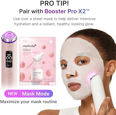 image:imagemedicube Perfect Mask Mode Duo PDRN Vita Coated Mask amp Booster Pro X2 Pink