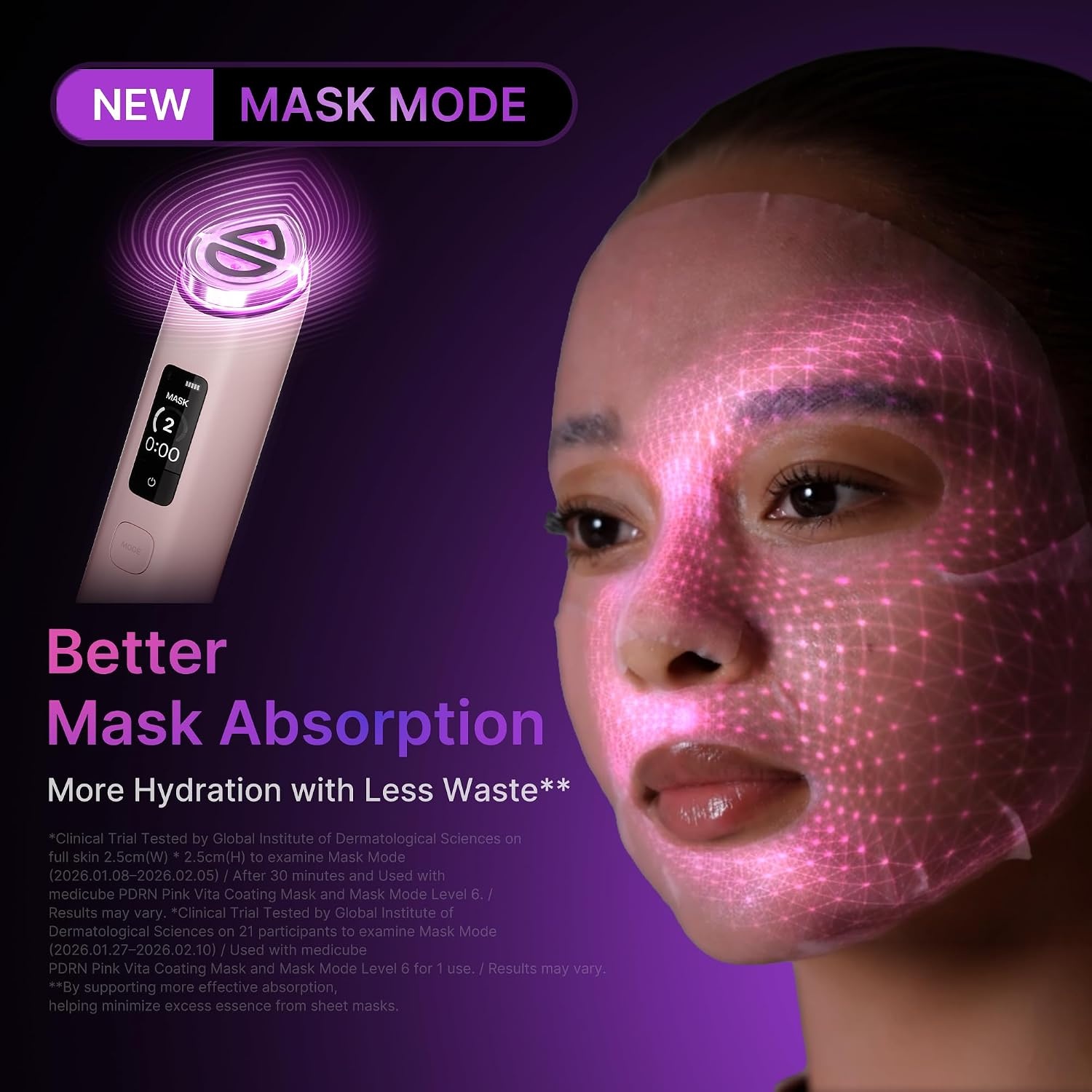 image:imagemedicube Perfect Mask Mode Duo PDRN Vita Coated Mask amp Booster Pro X2 Pink
